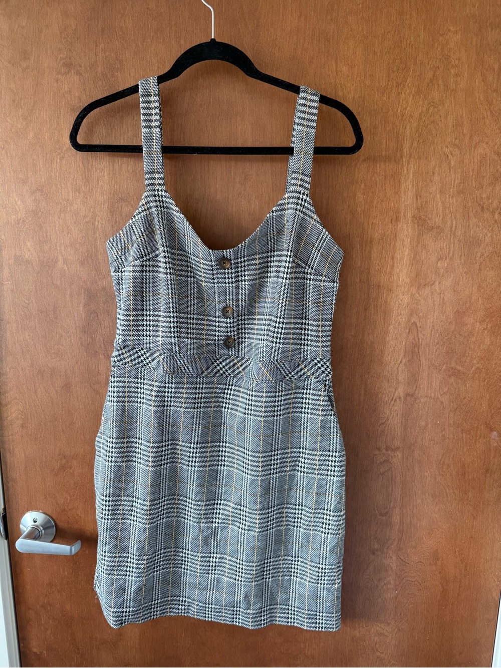 Abercrombie Plaid Sweetheart Mini Dress Size L